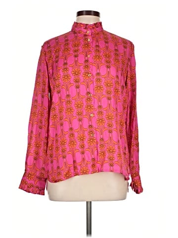 Vilagallo Long Sleeve Silk Top (view 1)