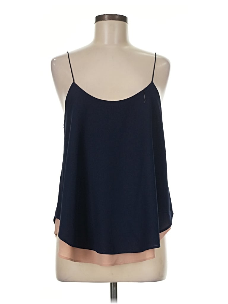 Pre-owned Paper Crane Tank Top Blue Strapless Neckline Tops