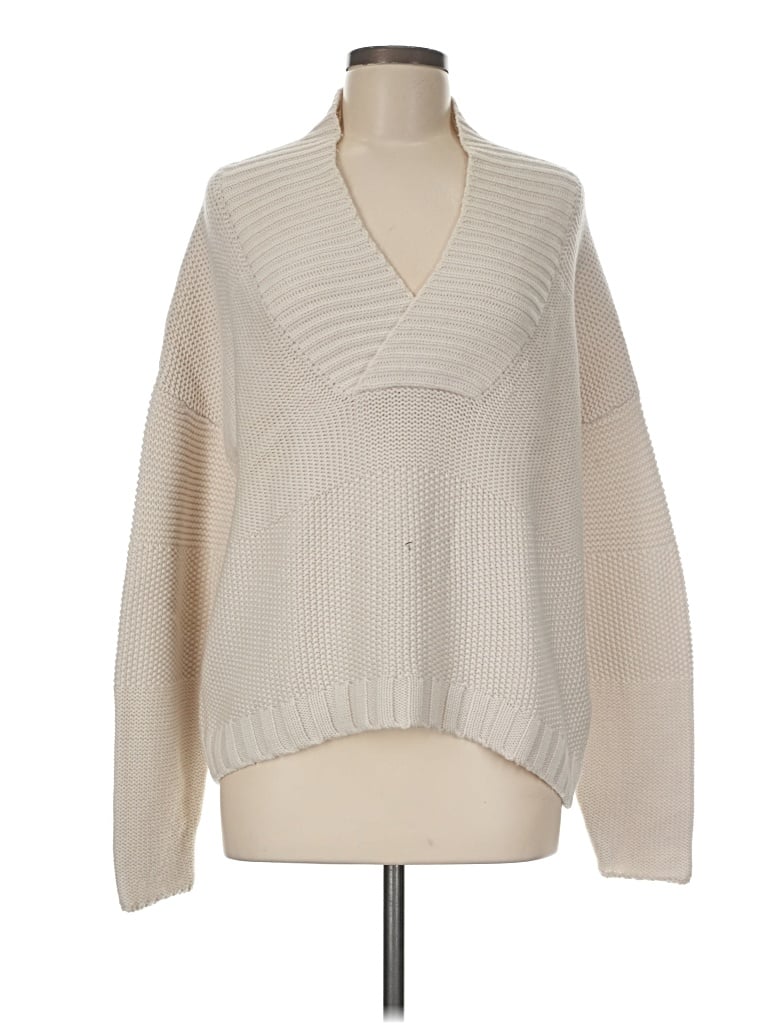 Pre-owned Equipment Wool Pullover Sweater In Ivory