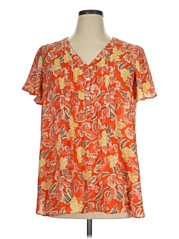 Rose + Olive Short Sleeve Blouse (view 1)
