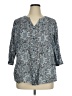 Croft & Barrow Blue 3/4 Sleeve Blouse Size 1X - photo 1