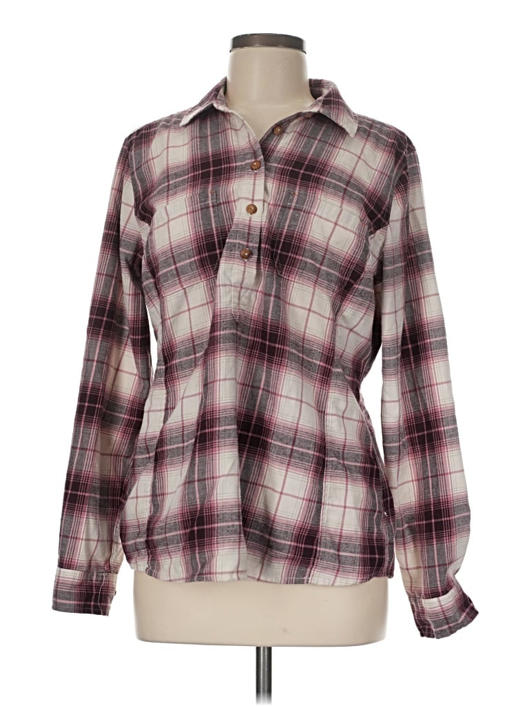 Pre-owned Orvis Long Sleeve Button Down Shirt In Burgundy