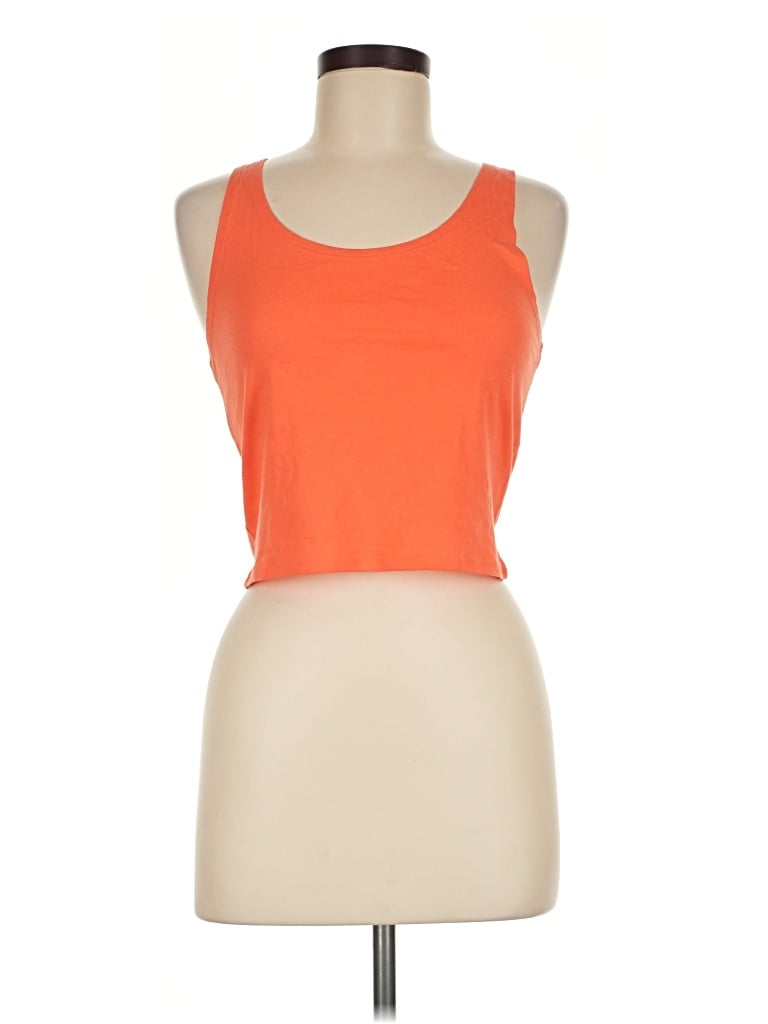 Pre-owned Bella Tank Top Orange Halter Neckline Tops