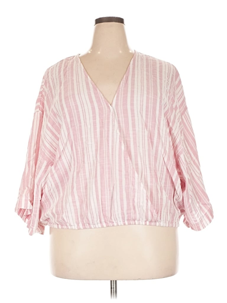 Pre-owned Dash 3/4 Sleeve Blouse In Pink