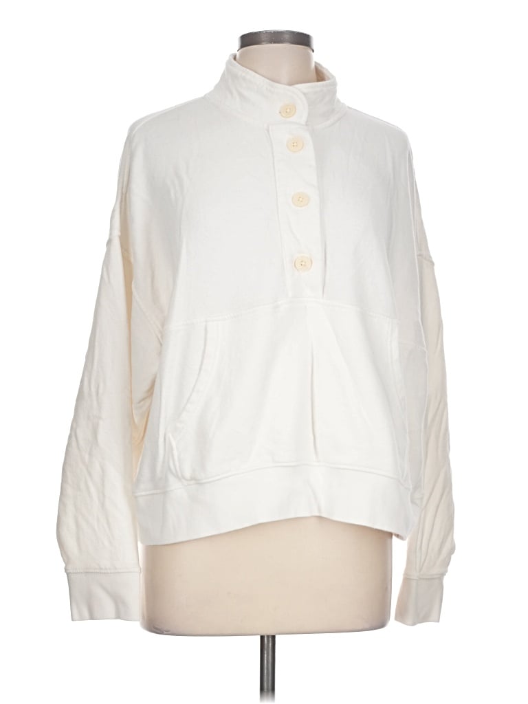 Pre-owned Aerie Cardigan Sweater In White