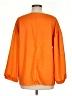 Unbranded Floral Graphic Tropical Orange 3/4 Sleeve Blouse Size M - photo 2