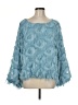 Venus 100% Polyester Blue 3/4 Sleeve Blouse Size M - photo 1