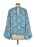 Venus 100% Polyester Blue 3/4 Sleeve Blouse Size M - photo 2
