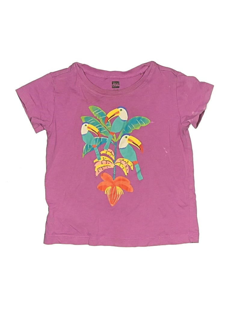 Pre-owned Tea Kids' Short Sleeve T-shirt In Purple