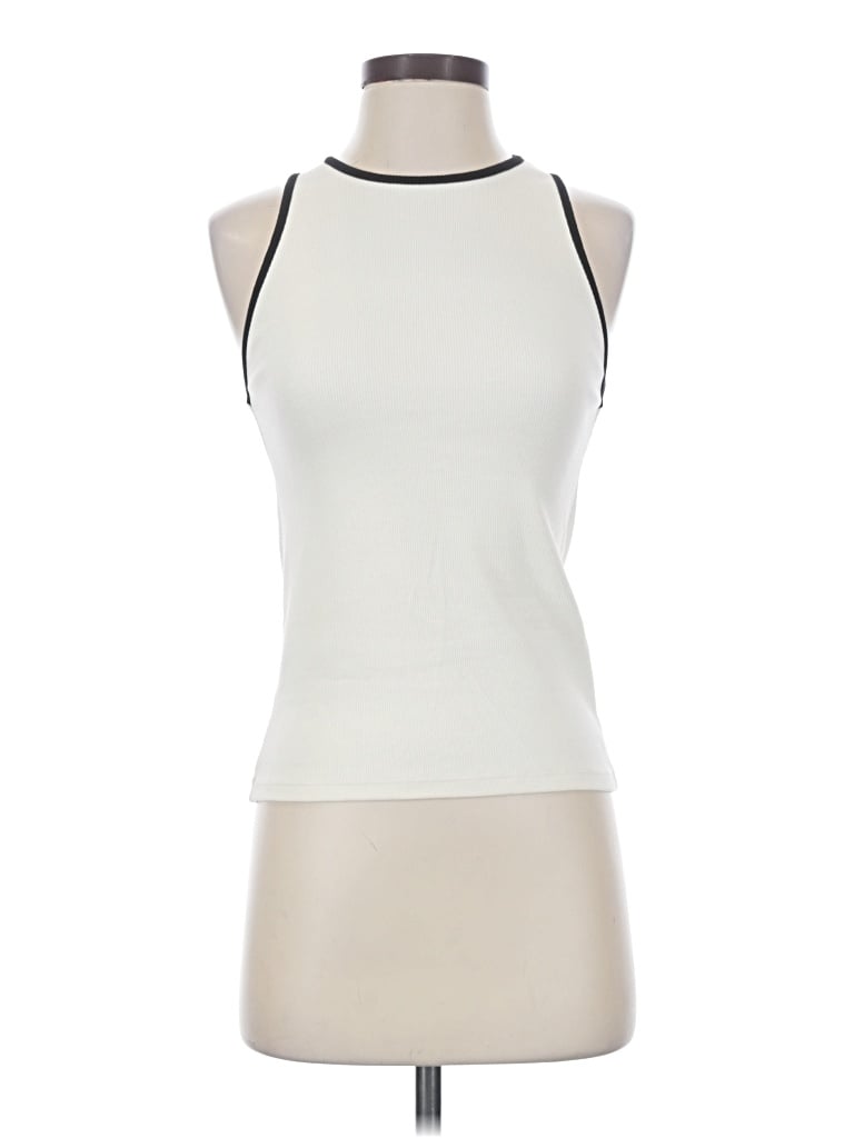 Pre-owned Massimo Dutti Sleeveless T-shirt In Ivory