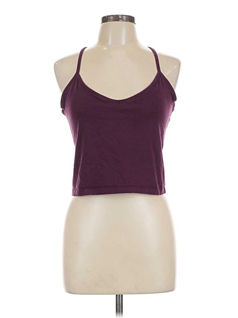 Pre-owned Pact Tank Top Burgundy Halter Neckline Tops