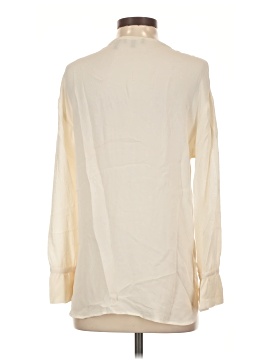 Theory Long Sleeve Silk Top (view 2)