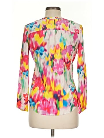 Ecru 3/4 Sleeve Silk Top (view 2)
