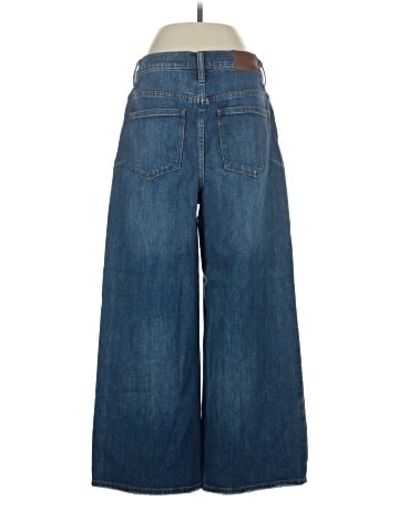 Madewell Wide-Leg Crop Jeans in Finney Wash (view 2)