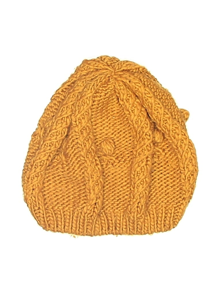 Pre-owned Zara Beanie Hat In Yellow