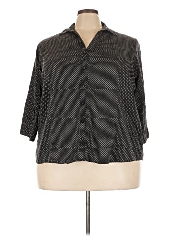 212 Collection 3/4 Sleeve Button-Down Shirt (view 1)