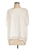 Glam 100% Polyester Ivory Short Sleeve Blouse Size L - photo 1