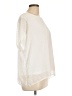Glam 100% Polyester Ivory Short Sleeve Blouse Size L - photo 4