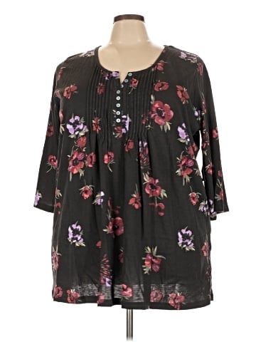 Woman Within 3/4 Sleeve Blouse (view 1)