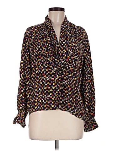 Saks Fifth Avenue Long Sleeve Silk Top (view 1)