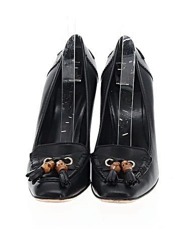 Gucci Leather Bamboo Tasseled Loafer Heels (view 2)