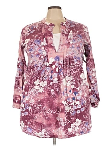 Woman Within 3/4 Sleeve Top (view 1)
