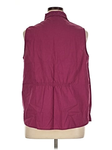 Basic Editions Sleeveless Button-Down Shirt (view 2)