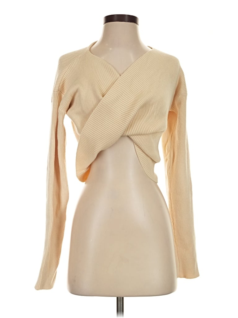 Pre-owned Lulus Cardigan Sweater In Tan