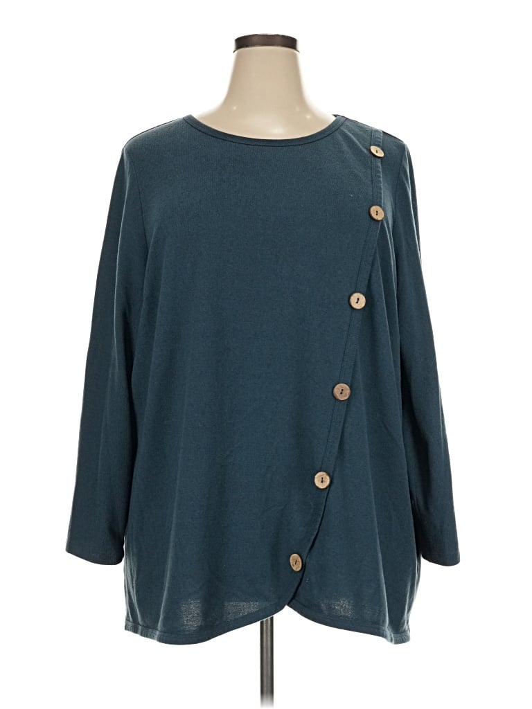 Pre-owned Avenue 3/4 Sleeve T-shirt In Teal