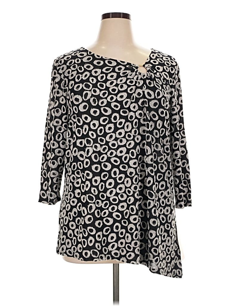 Ruby Rd. 3/4 Sleeve Blouse In Black