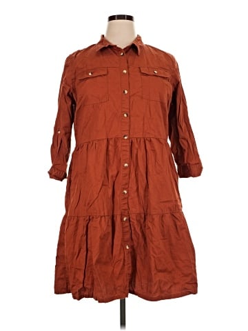 Millenium 3/4 Sleeve Button-Down Shirt (view 1)