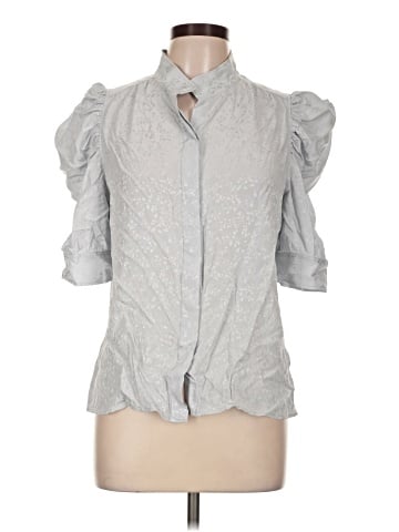 FRAME 3/4 Sleeve Silk Top (view 1)