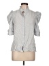 FRAME 100% Silk Gray Blue 3/4 Sleeve Silk Top Size L - photo 1