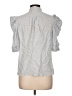 FRAME 100% Silk Gray Blue 3/4 Sleeve Silk Top Size L - photo 2