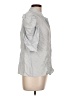 FRAME 100% Silk Gray Blue 3/4 Sleeve Silk Top Size L - photo 4