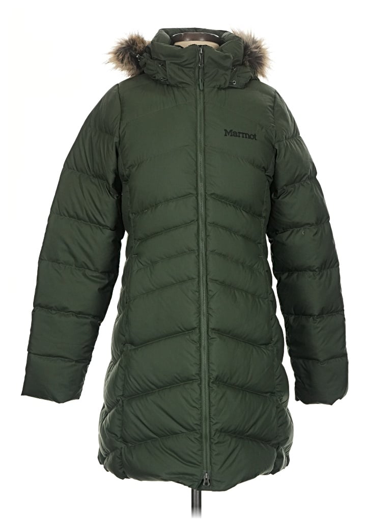 Pre-owned Marmot Coat In Green