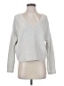 Lumiere Chevron-herringbone Silver Pullover Sweater Size S - photo 1