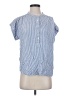Gap 100% Rayon Stripes Blue Short Sleeve Blouse Size S (tall) - photo 1