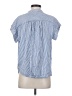 Gap 100% Rayon Stripes Blue Short Sleeve Blouse Size S (tall) - photo 2