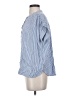 Gap 100% Rayon Stripes Blue Short Sleeve Blouse Size S (tall) - photo 5