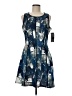 Mossimo Graphic Blue Cocktail Dress Size M - photo 1