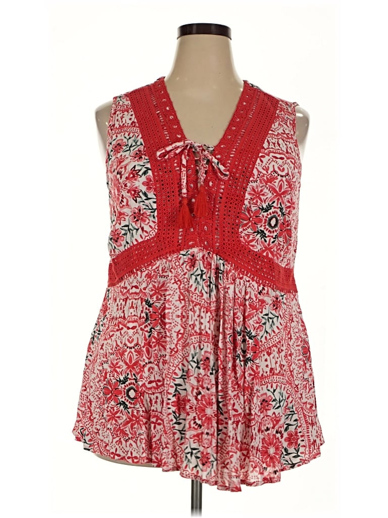 Torrid Sleeveless Blouse In Red