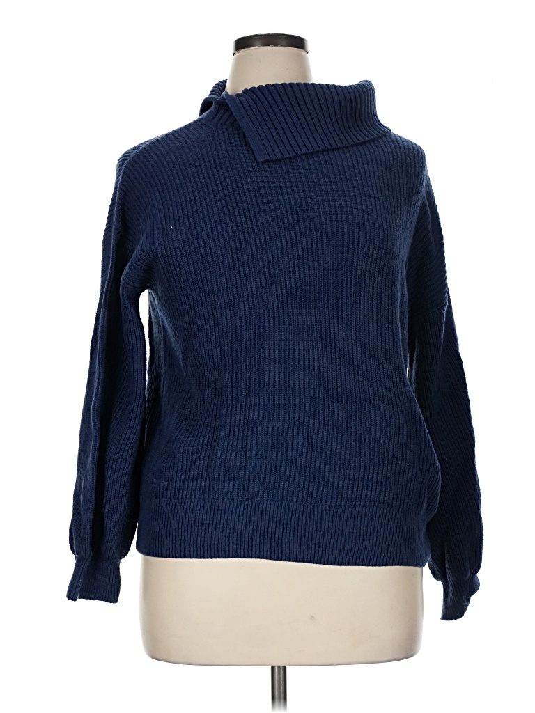 Pre-owned Talbots Turtleneck Sweater In Blue