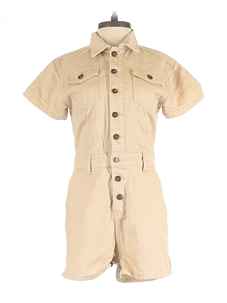 Pre-owned Lioness Romper In Tan