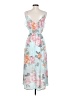 Soprano 100% Polyester Floral Blue Casual Dress Size S - photo 2