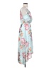 Soprano 100% Polyester Floral Blue Casual Dress Size S - photo 4