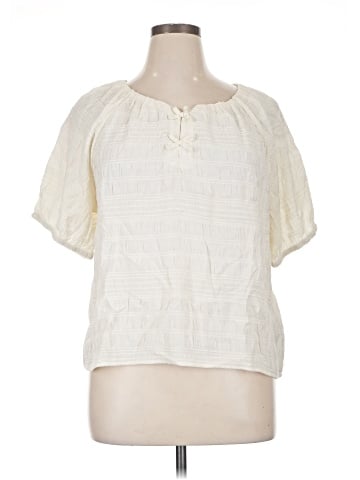 Adrianna Papell Short Sleeve Blouse (view 1)