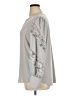 Ann Taylor Gray Long Sleeve Blouse Size XL - photo 5