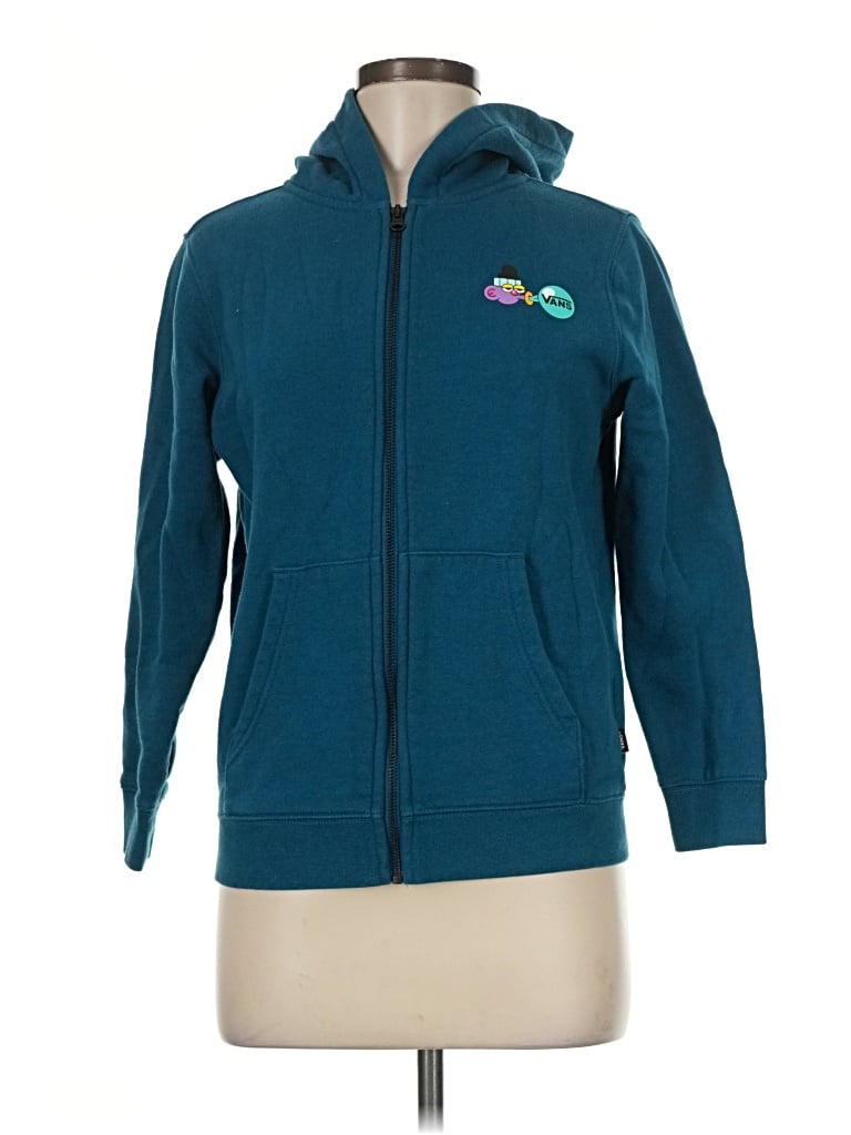 Pre-owned Vans Zip Up Hoodie In Teal