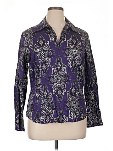 Jones New York Signature Long Sleeve Polo (view 1)